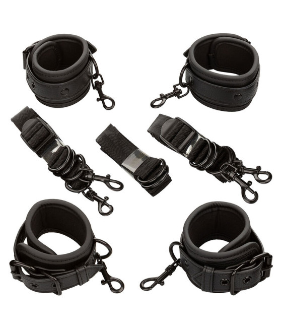 CALEXOTICS - NOCTURNAL RESTRICCIONES DE CAMA CUERO AJUSTABLE NEGRO