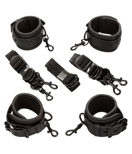 CALEXOTICS - NOCTURNAL BED RESTRAINTS LEATHER ADJUSTABLE BLACK