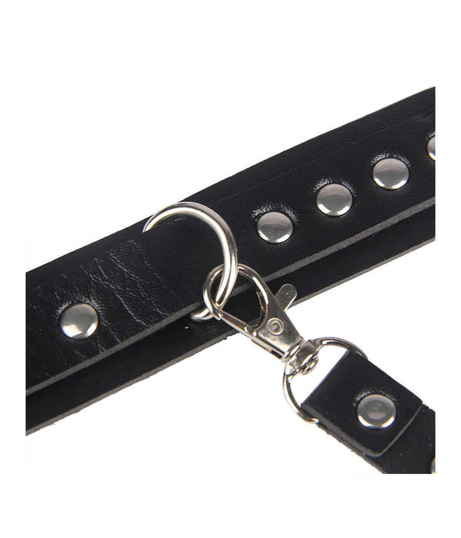 SUBBLIME - 953690 MENOTTES AVEC CEINTURE DE BONDAGE NOIRE TAILLE UNIQUE