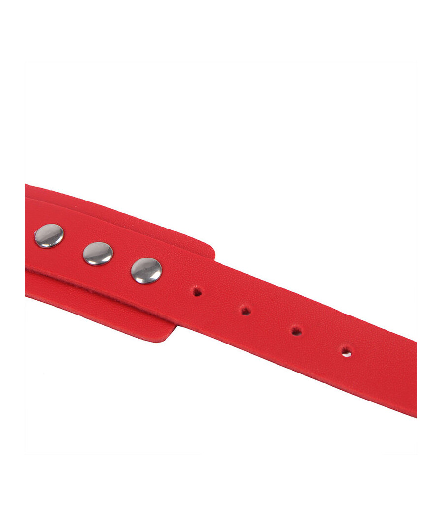 SUBBLIME - 953706 HANDCUFFS WITH BONDAGE BELT RED ONE SIZE