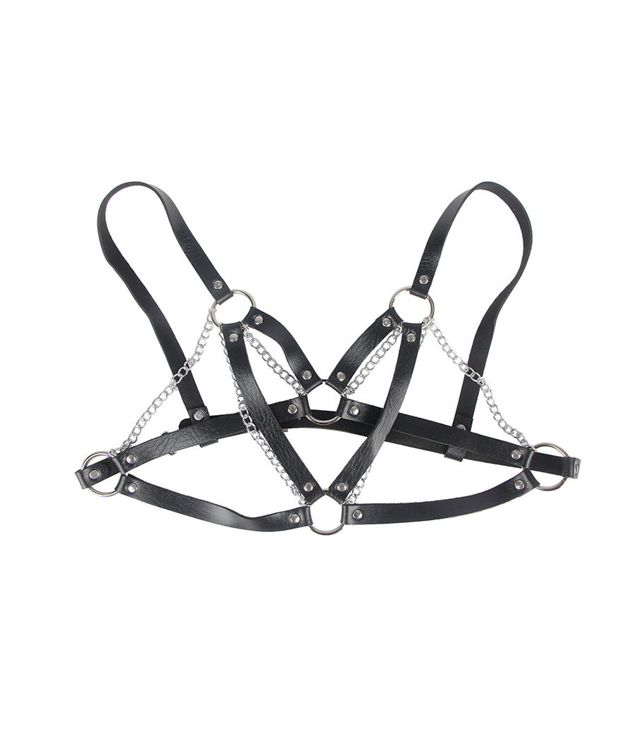 SUBBLIME - 953713 CINTURÓN DE BONDAGE PUNK HEBILLA METAL NEGRO TALLA ÚNICA