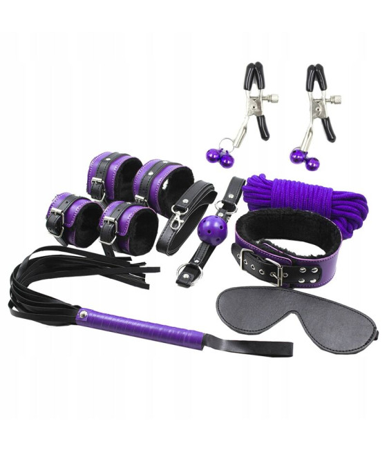 SECRETPLAY - BDSM SET 8PCS PURBLE /BLACK