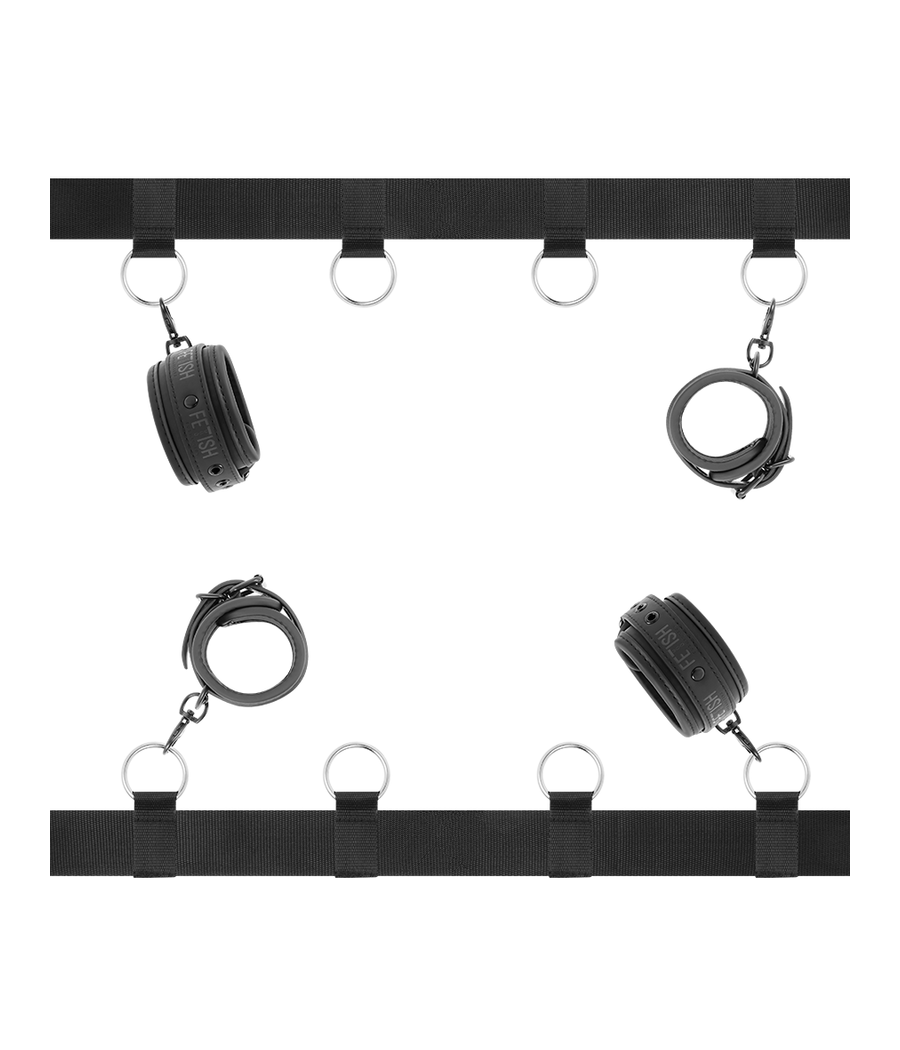 FETISH SUBMISSIVE - SET DI CRAVATTE DA LETTO CON FODERA IN NOPRENE