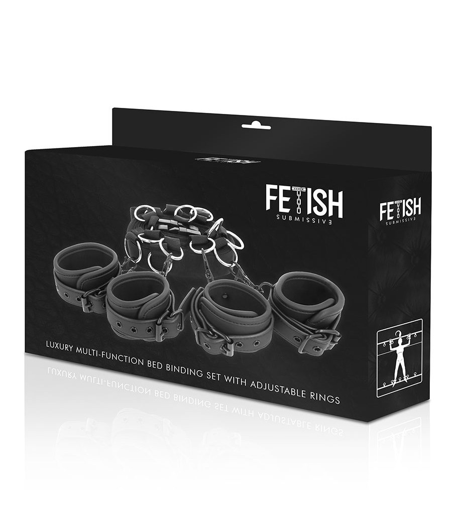 FETISH SUBMISSIVE - LUXURY BED TIES SET WITH NOPRENE LINING