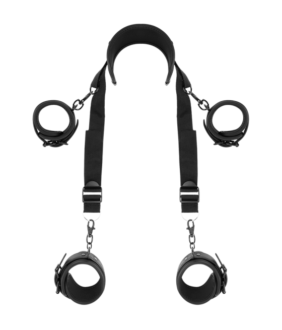 FETISH SUBMISSIVE - POSIZIONE MASTER CON 4 MANETTE RIVESTITE IN NOPRENE