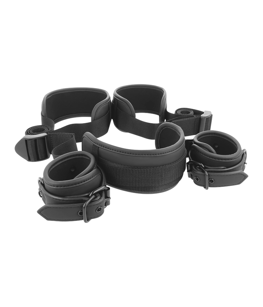 FETISH SUBMISSIVE - POSIZIONE MASTER CON 4 MANETTE RIVESTITE IN NOPRENE