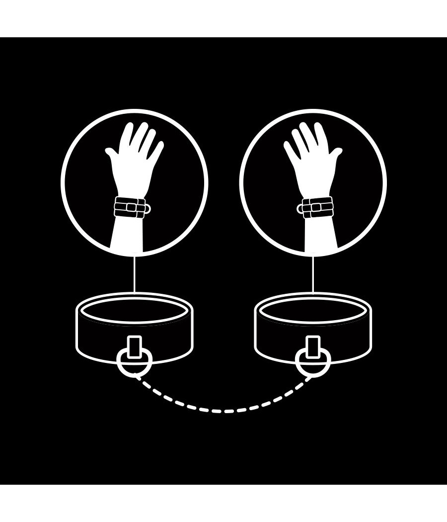 FETISH SUBMISSIVE - VEGAN LEATHER HANDCUFFS WITH NOPRENE LINING