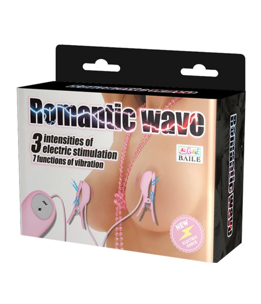 BAILE - ROMANTIC WAVE PINZAS CON VIBRACIÓN Y ELECTROSHOCK