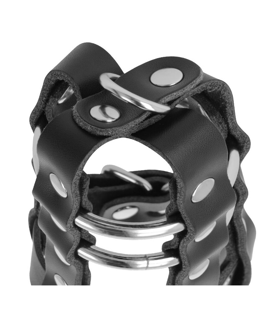 DARKNESS - KEUSCHHEITSKFIG AUS LEDER MIT SCHLOSS