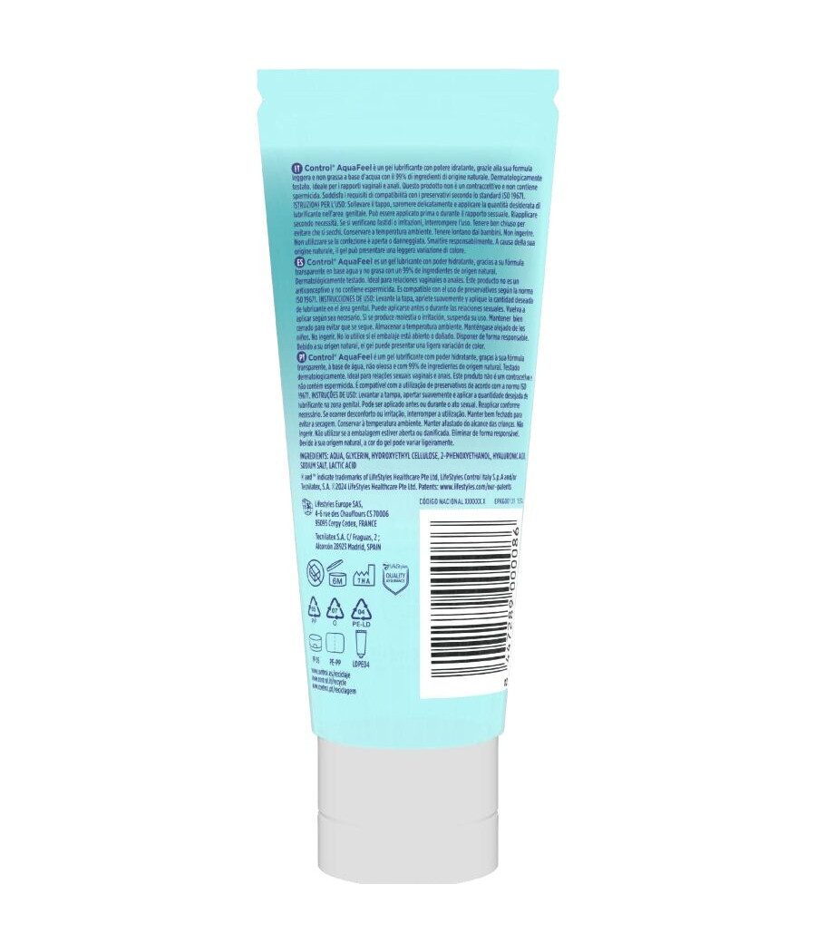 CONTROL - AQUAFEEL LUBRICANT WITH HYALURONIC ACID 80 ML