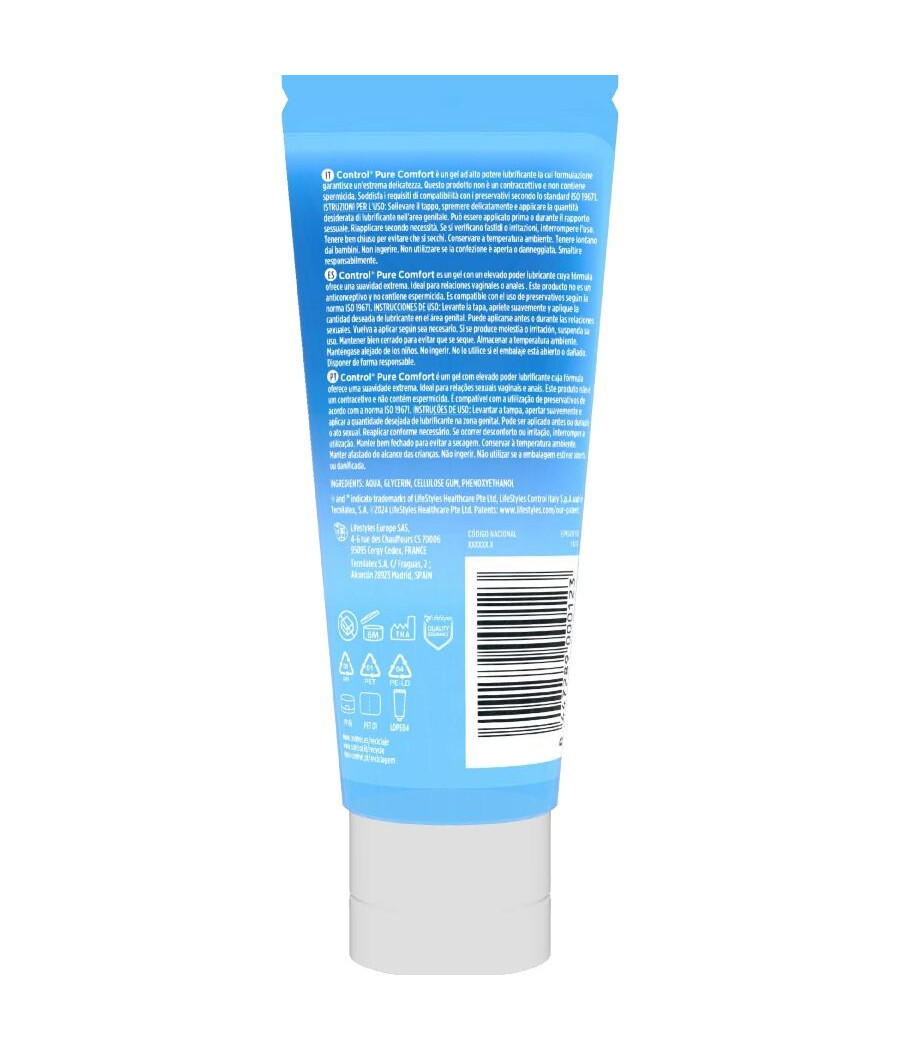 CONTROL - PURE COMFORT LUBRICANTE HIDRATACIÓN INTENSA 80 ML