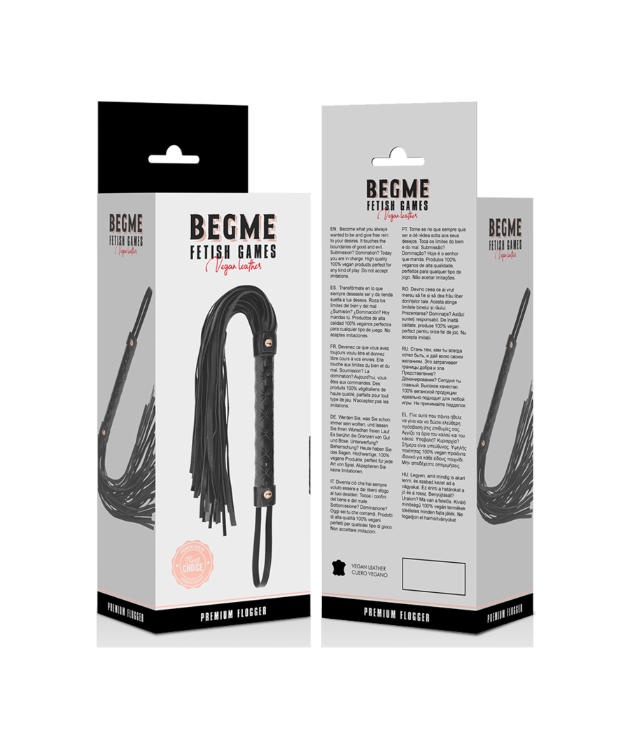 BEGME - BLACK EDITION FLOGGER EN CUIR VEGAN