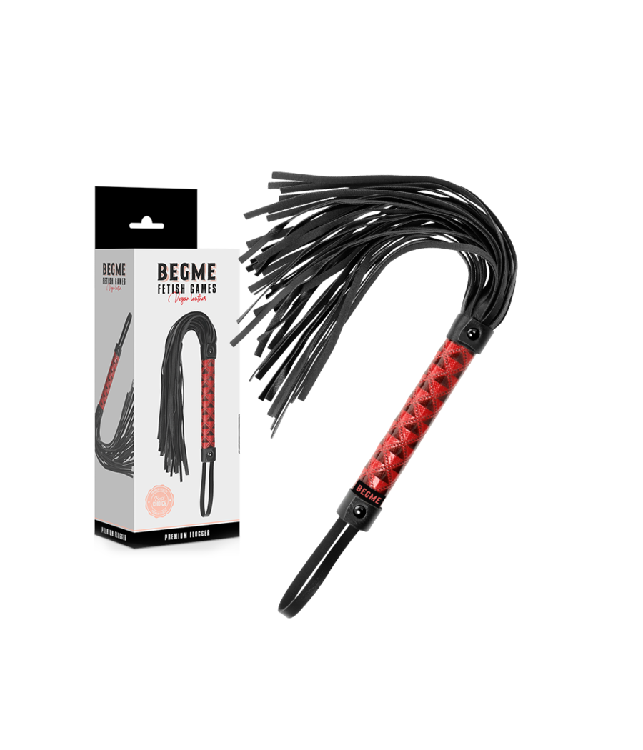 BEGME - FLOGGER DE COURO VEGANO EDIO VERMELHA
