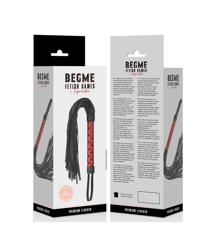 BEGME - FLOGGER EN CUIR VÉGAN ÉDITION ROUGE