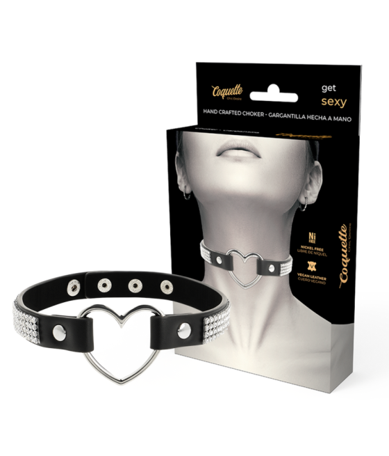 COQUETTE CHIC DESIRE - VEGANES LEDER-HALSBAND MIT HERZ