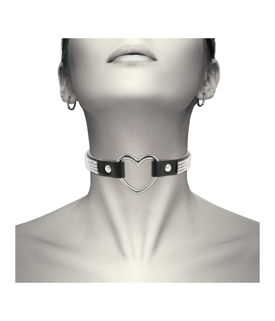 COQUETTE CHIC DESIRE - VEGANES LEDER-HALSBAND MIT HERZ