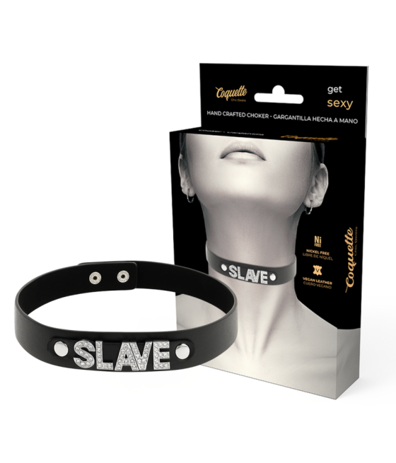 COQUETTE CHIC DESIRE - GARGANTILHA DE COURO VEGANO SLAVE