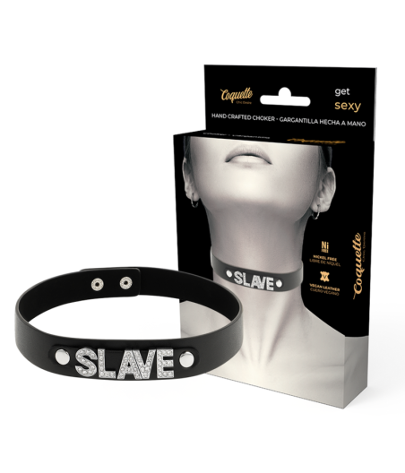 COQUETTE CHIC DESIRE - CHOKER CUERO VEGANO SLAVE