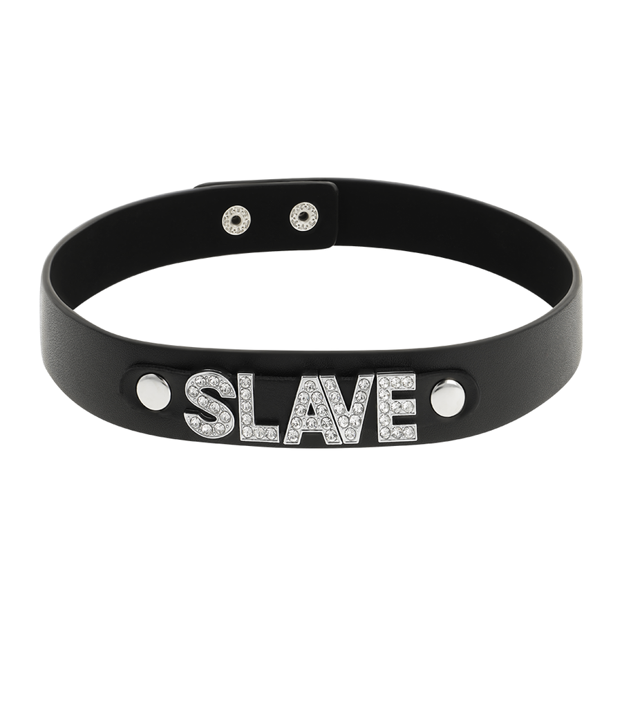COQUETTE CHIC DESIRE - SLAVE VEGAN LEATHER CHOKER