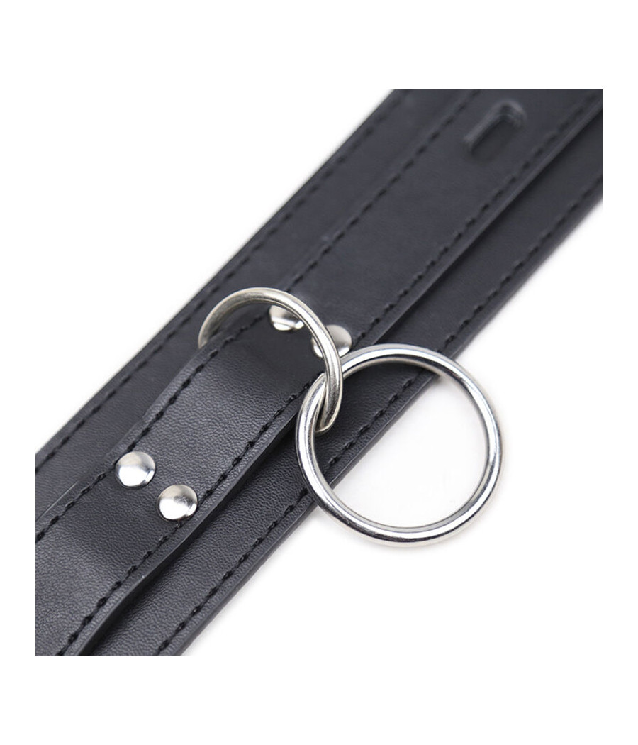 OHMAMA FETISH - COLLIER DE SOUMISSION AVEC 3 ANNEAUX