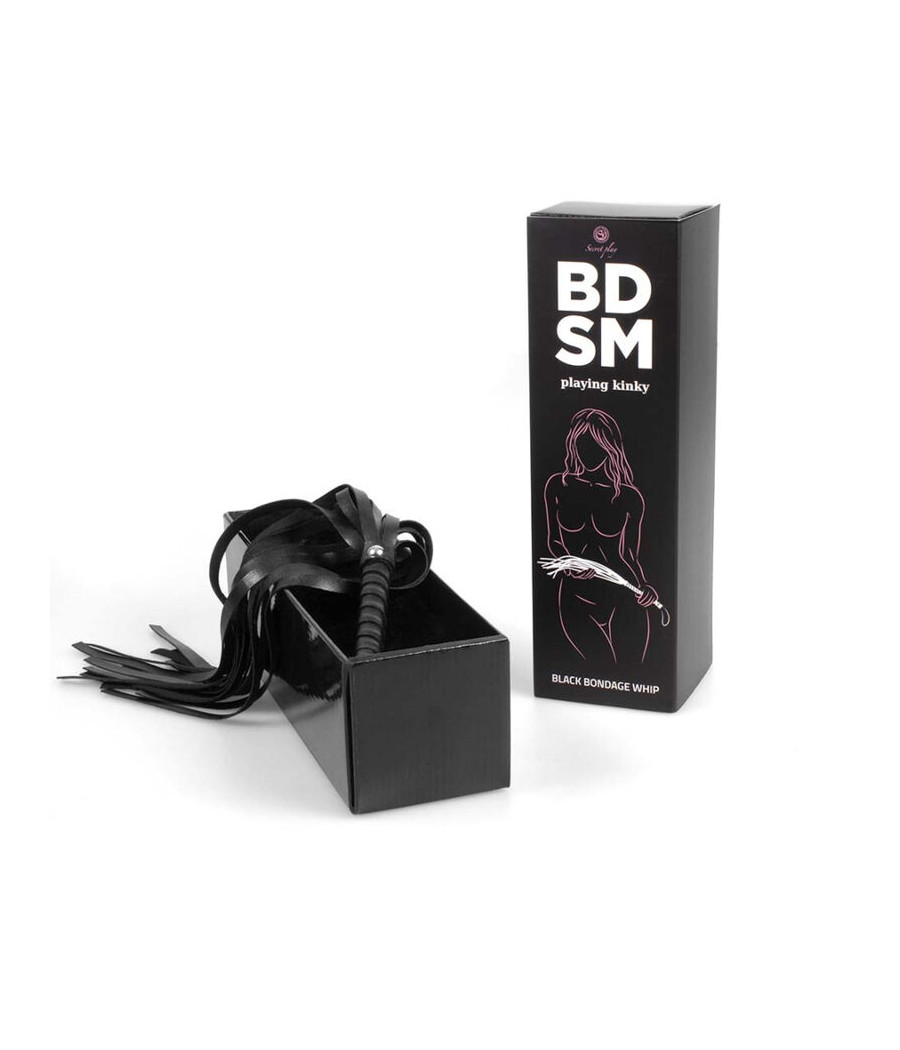 SECRETPLAY - FOUET DE BONDAGE NOIR  COLLECTION BDSM
