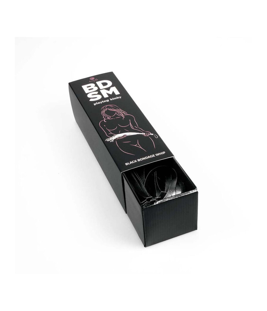 SECRETPLAY - CHICOTE BLACK BONDAGE COLEÇÃO BDSM