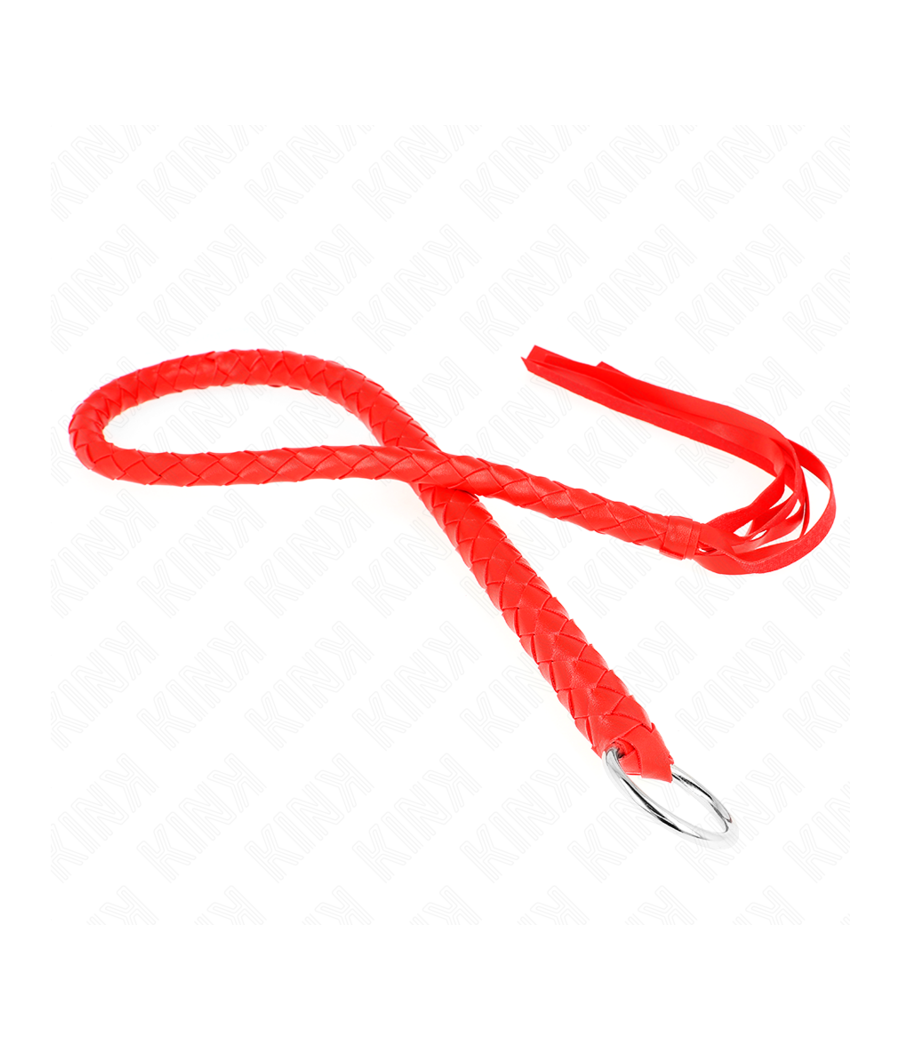KINK - CHICOTE DE SERPENTE COM ANEL DE MÃO VERMELHO 65 CM