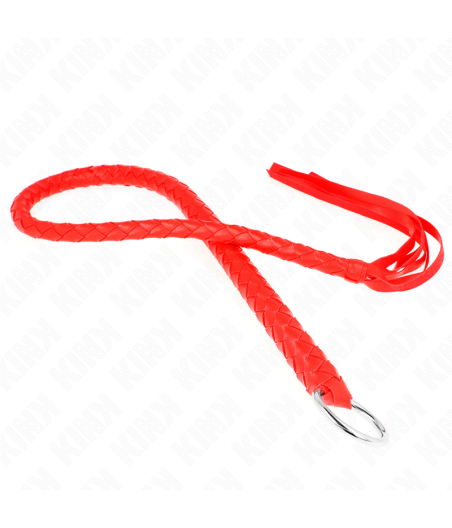 KINK - FOUET SERPENT AVEC ANNEAU ROUGE 65 CM