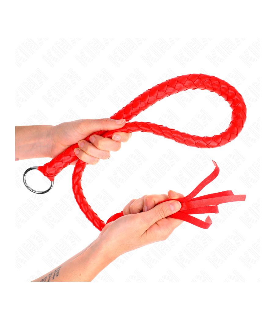 KINK - FOUET SERPENT AVEC ANNEAU ROUGE 65 CM