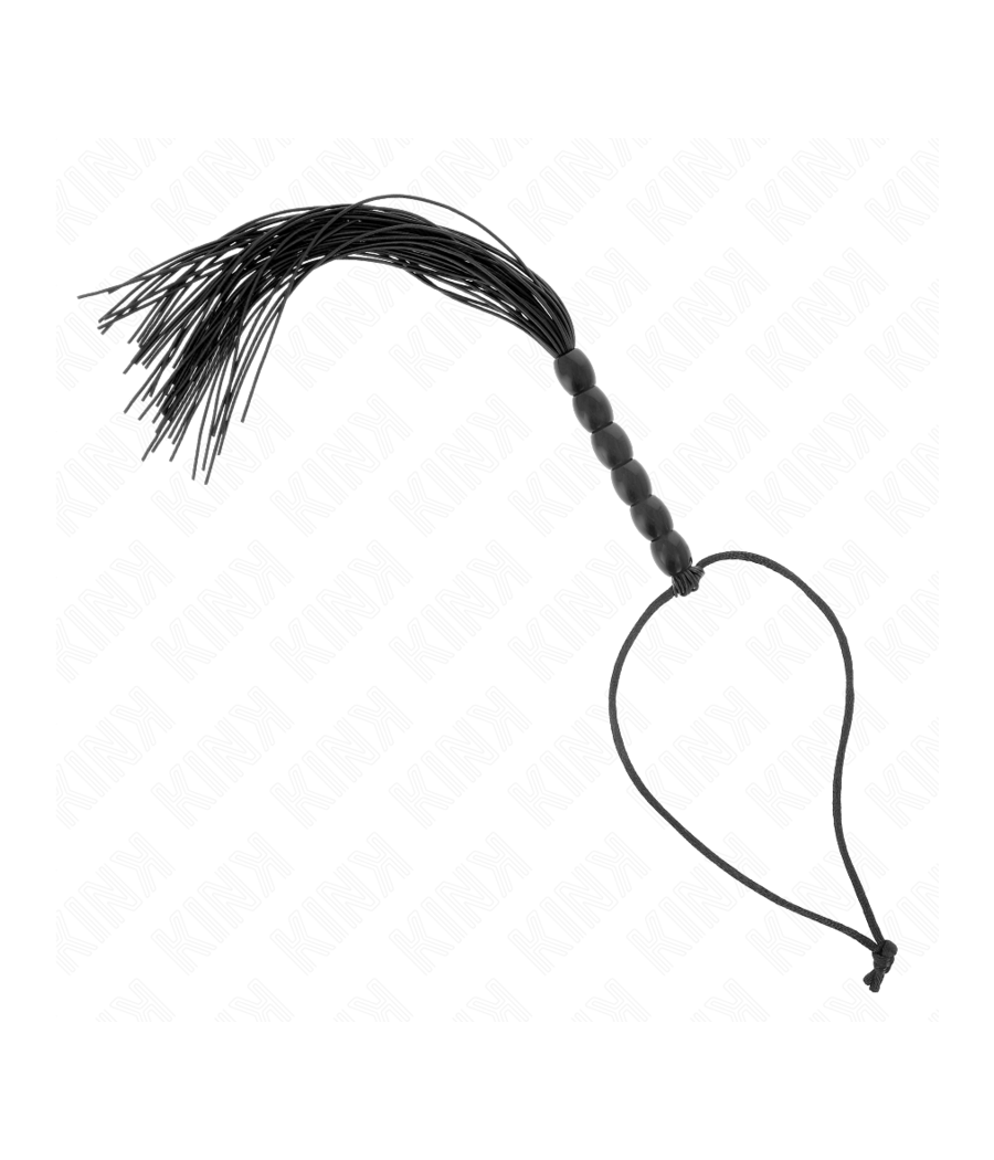 KINK - MINI SILICONE WHIP WITH 6 BLACK BEADS 26 CM