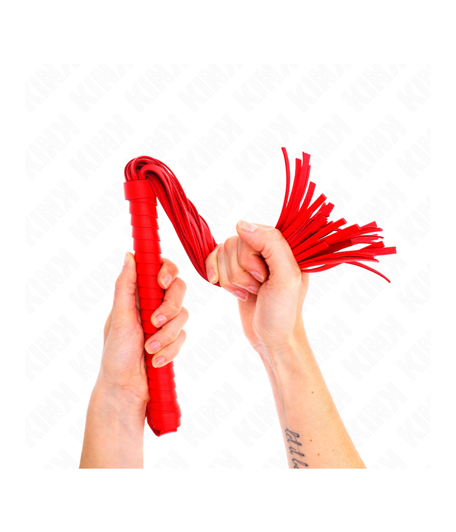 KINK - PEITSCHE MIT ROTEM STRUKTURIERTEM GRIFF 48,5 CM