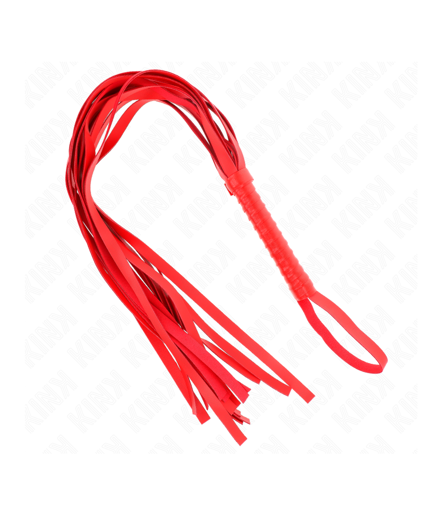 KINK - ROTE PEITSCHE MIT KURZEM GRIFF UND LANGEM SCHWANZ 70 CM