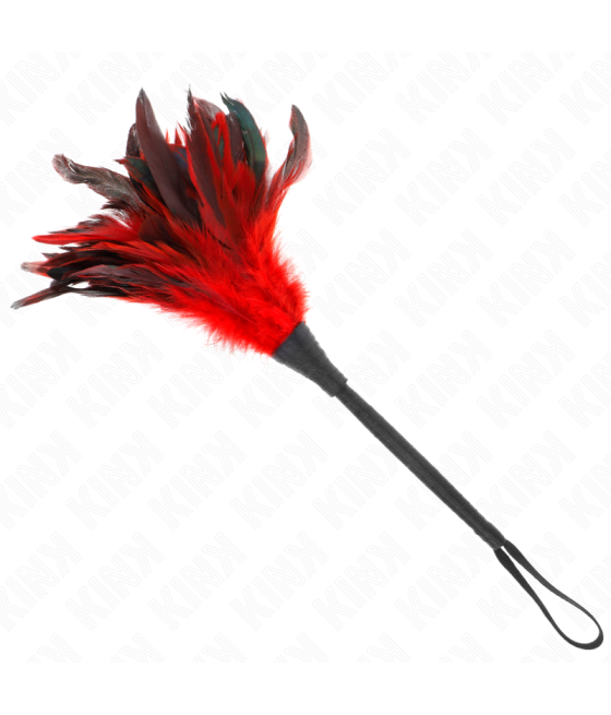 KINK - RED MAIDS HORN SHAPED TICKLE CHICKEN FEATHERS 36 CM