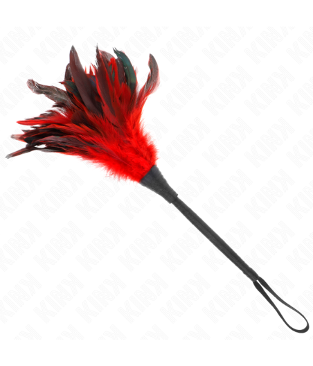 KINK - PLUMES DE POULET TICKLE EN FORME DE CORNE ROUGE 36 CM