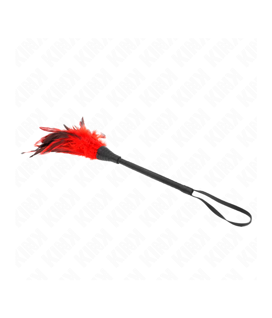 KINK - RED MAIDS HORN SHAPED TICKLE CHICKEN FEATHERS 36 CM