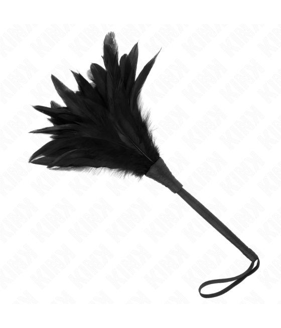 KINK - PLUMES DE POULET TICKLE EN FORME DE CORNE NOIRE 36 CM
