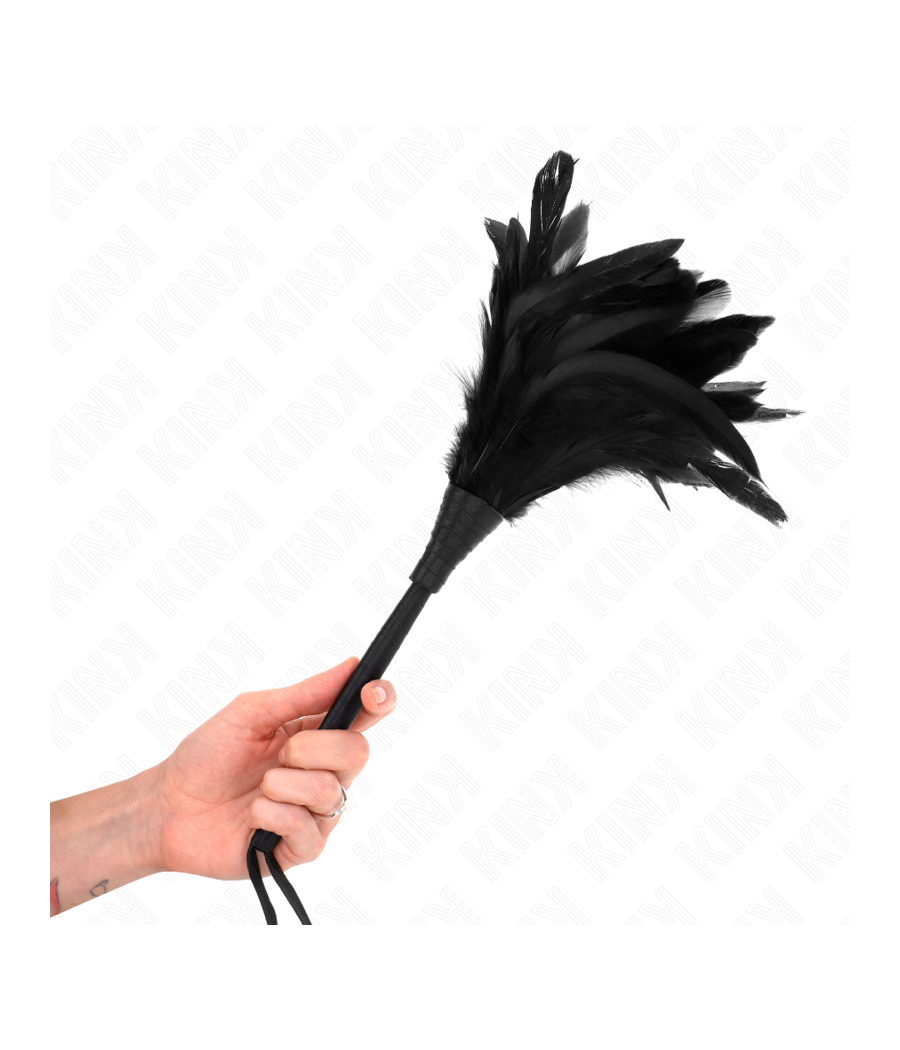 KINK - PLUMES DE POULET TICKLE EN FORME DE CORNE NOIRE 36 CM