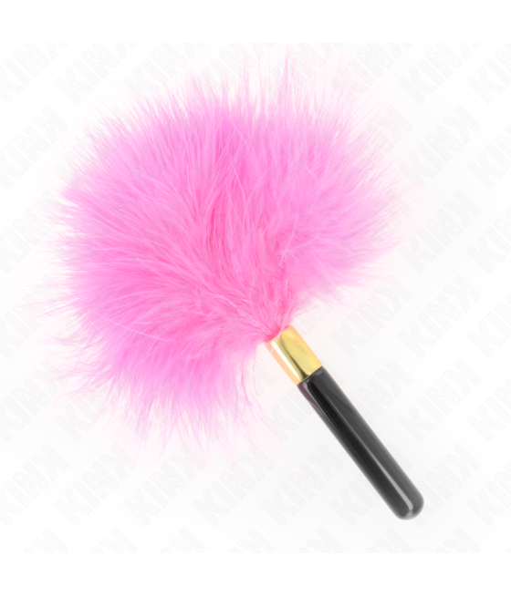 KINK - FUCHSIA GOLD METAL TICKLE FEATHERS 18 CM