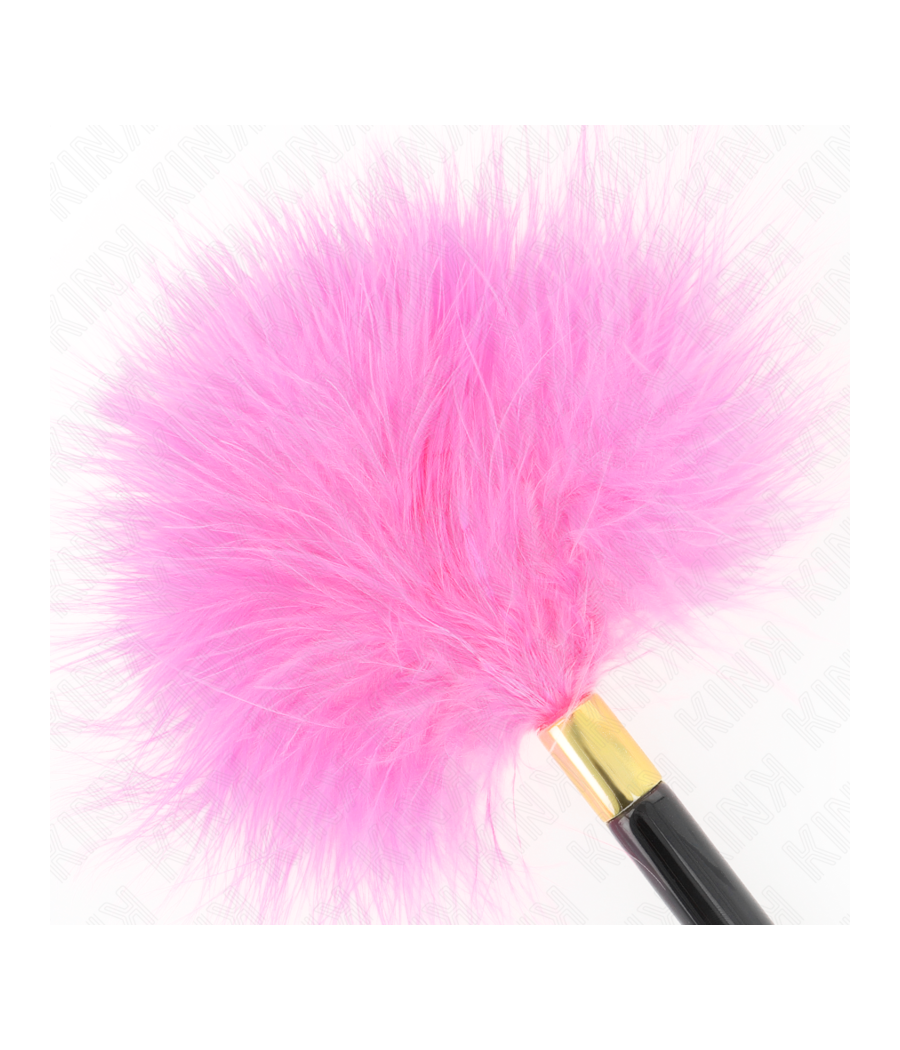 KINK - FUCHSIA GOLD METALL KITZELFEDERN 18 CM