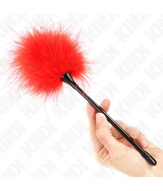 KINK - RED TICKLE FEATHERS USED FOR THE BONDAGE KIT 27 CM