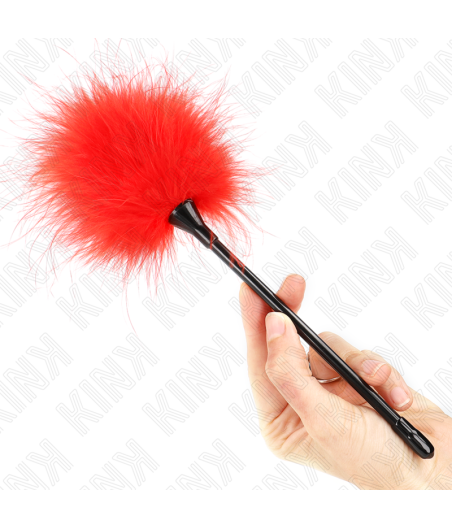 KINK - PENAS DE CÓCEGAS VERMELHAS USADAS NO KIT BONDAGE 27 CM