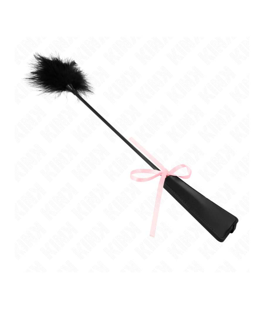 KINK - PLUMES CHACOUILLÉES AVEC NOEUD DE RUBAN ROSE 49 CM