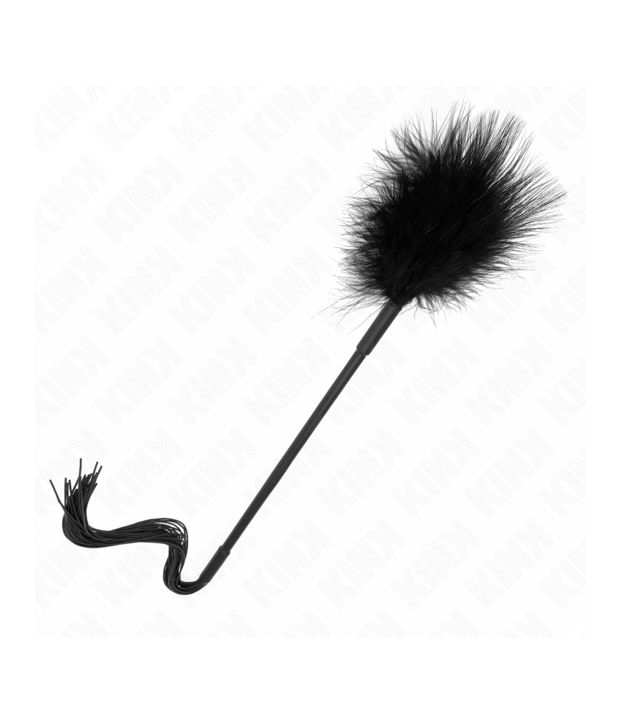 KINK - LÁTIGO DE SILICONA CON PLUMAS PARA COSQUILLAS 47 CM