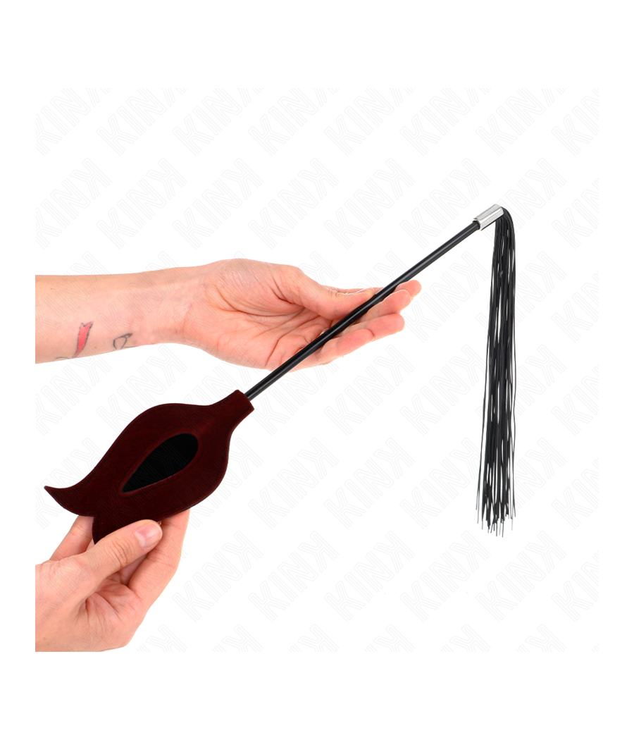 KINK - LÁTIGO DE BORLA DE SILICONA CON FORMA DE ROSA 45 CM