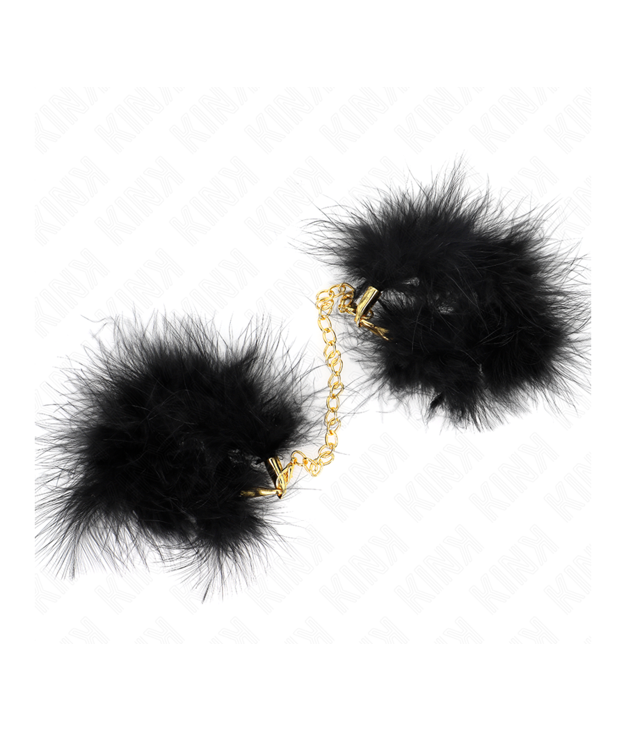 KINK - MANCHETTES EN PLUME AVEC CHAÎNE OR MODÈLE 0