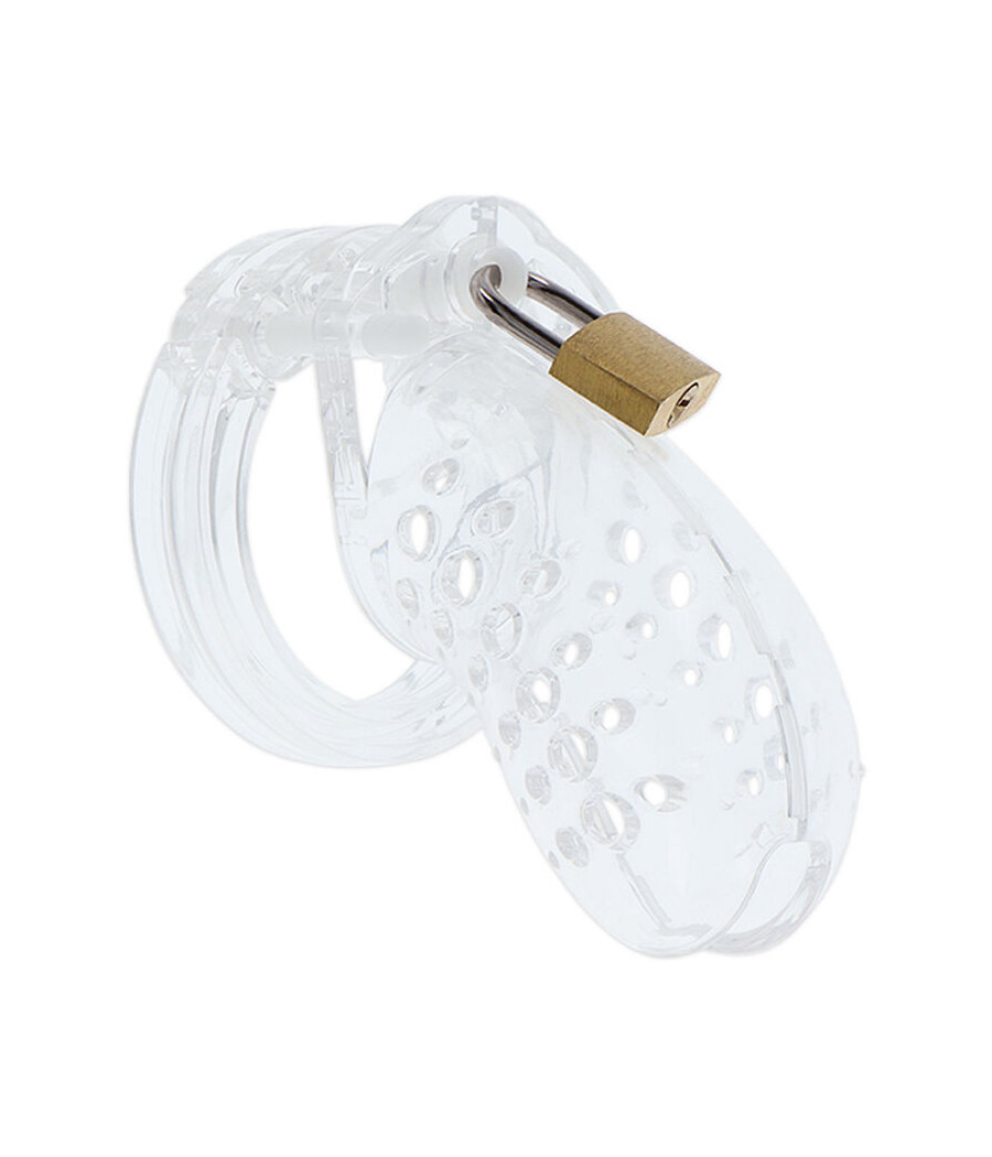 HIDDEN DESIRE - EXTREME CHASTITY COCK CAGE ACRYLIC ADJUSTABLE CLEAR