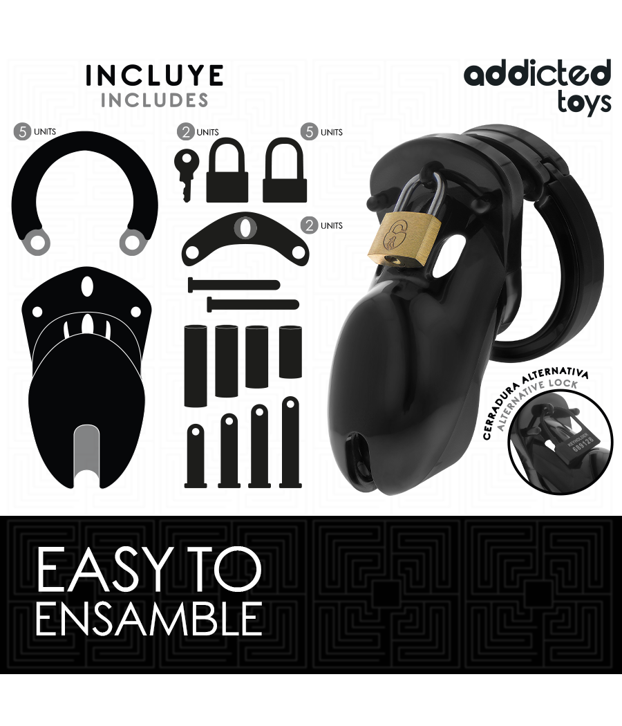 ADDICTED TOYS LOCKED - CAGE À PÉNIS INTERDITE 10 CM