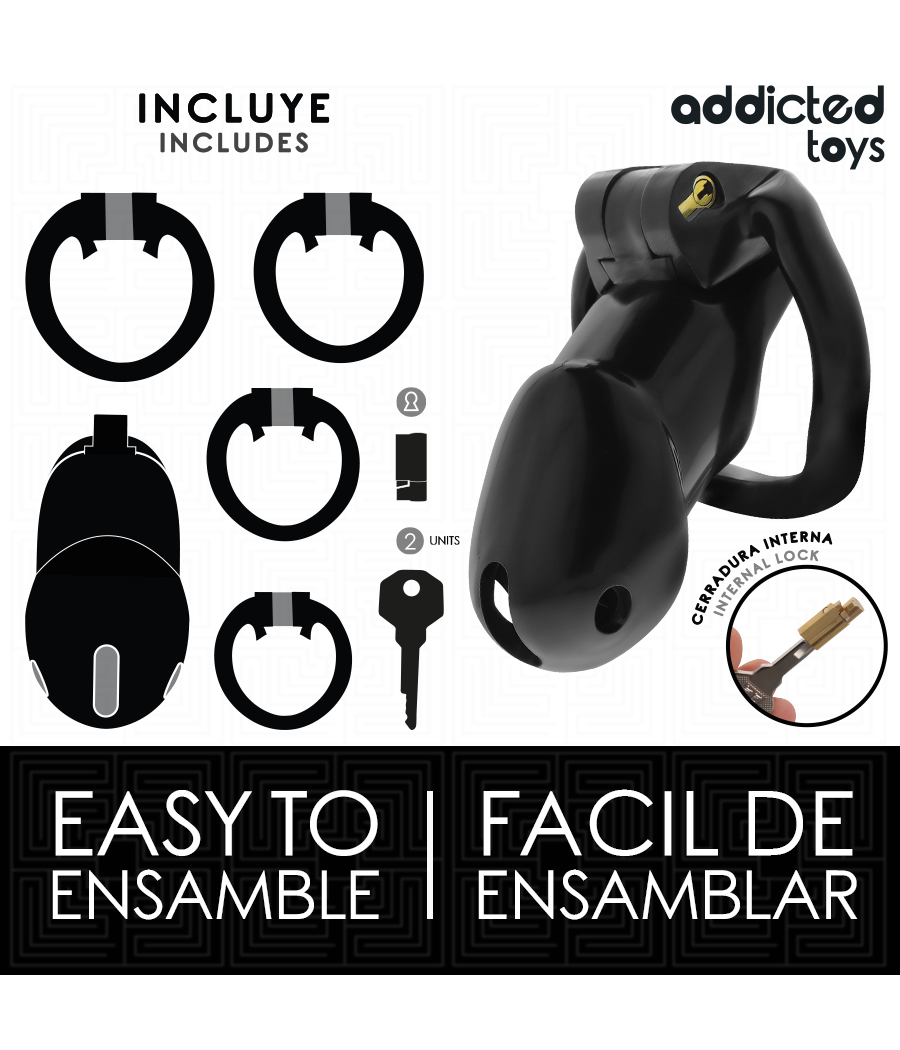 ADDICTED TOYS LOCKED - MINDNIGHT CELL JAULA PARA PENE TALLA L