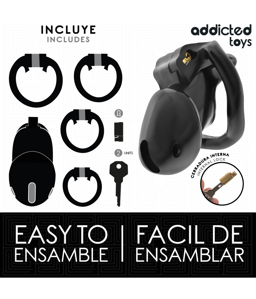 ADDICTED TOYS LOCKED - MINDNIGHT CELL JAULA PARA PENE TALLA S