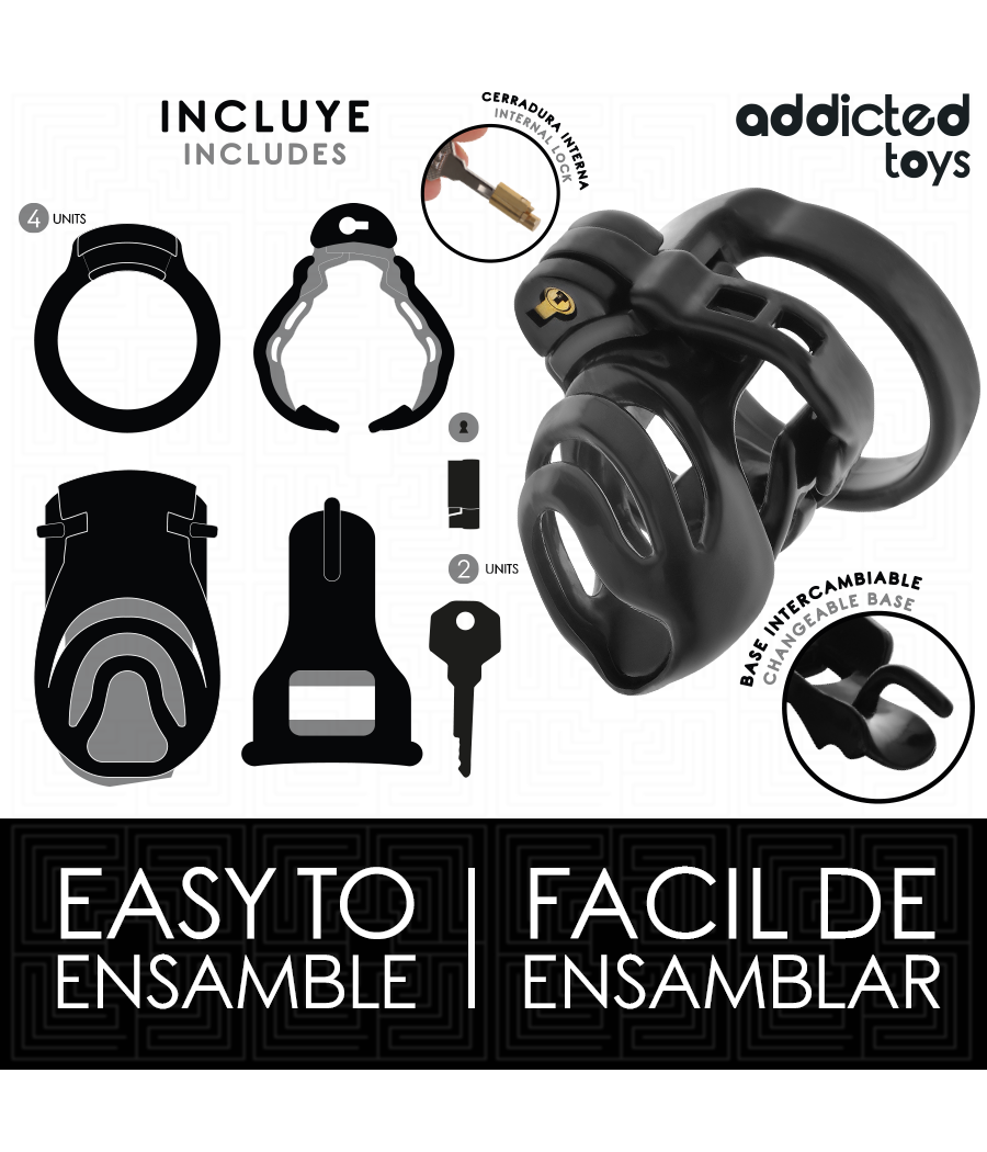 ADDICTED TOYS LOCKED - GABBIA PER PENE CON BLOCCAGGIO ETERNO 9 CM
